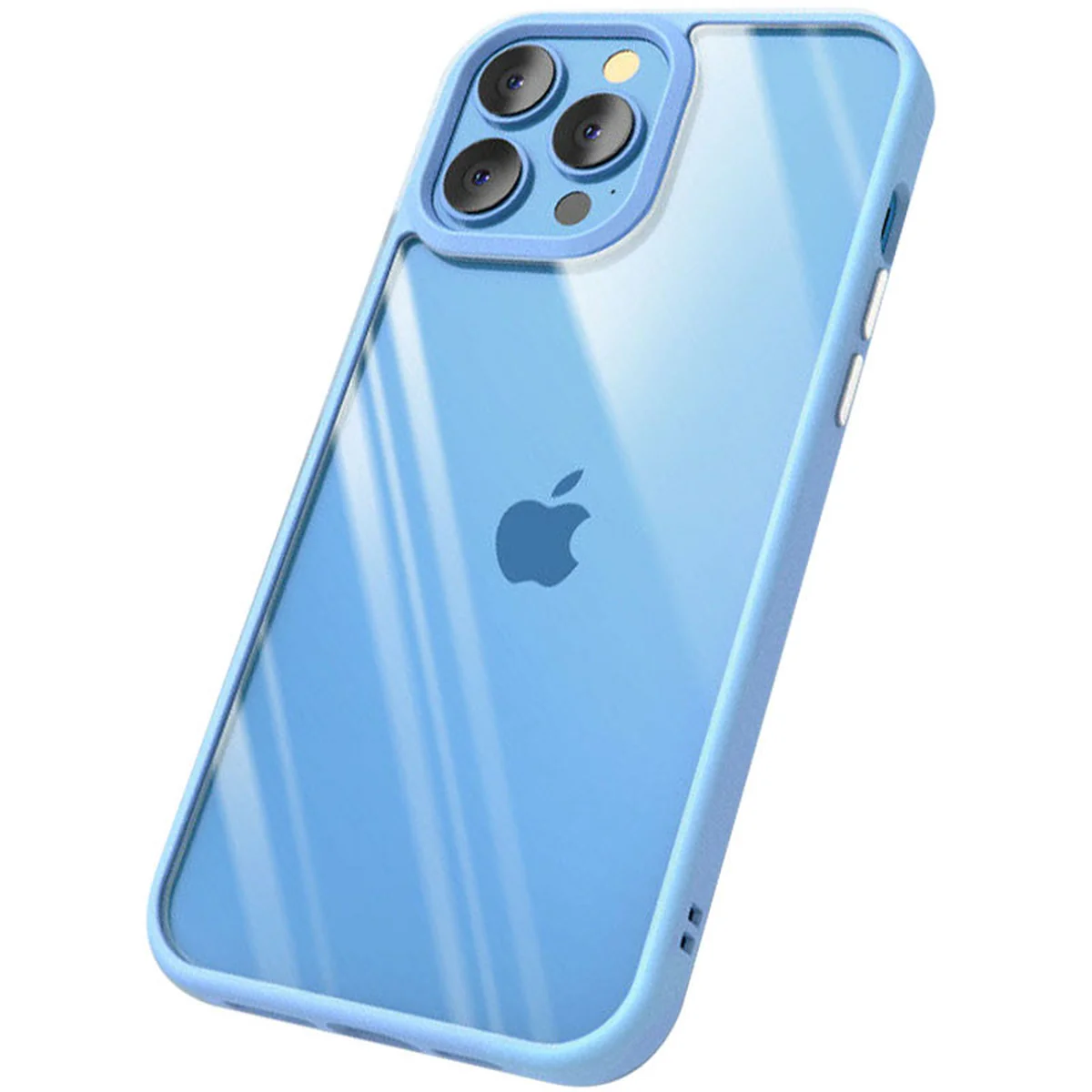 TPU+PC чехол Chrome Buttons для Apple iPhone 13 Pro Max (6.7") Голубой