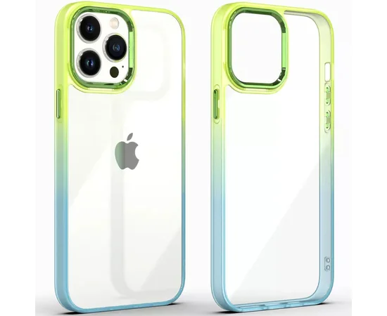 Чохол TPU+PC Fresh sip series для Apple iPhone 13 Pro Max (6.7") Бірюзовий / Лимонний