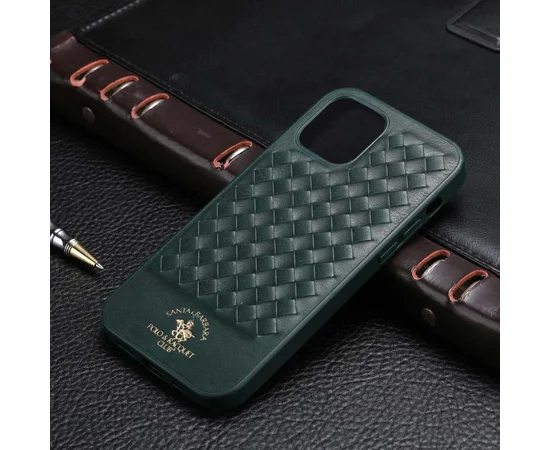 Кожаный чехол Polo Santa Barbara для Apple iPhone 13 Pro Max (6.7") Green