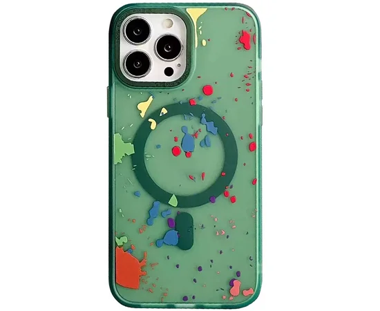 Чехол TPU+PC Flush with MagSafe для Apple iPhone 13 Pro Max (6.7") Dark green