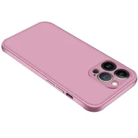 Пластиковая накладка GKK LikGus 360 градусов (opp) для Apple iPhone 13 Pro Max (6.7") Розовый / Rose gold