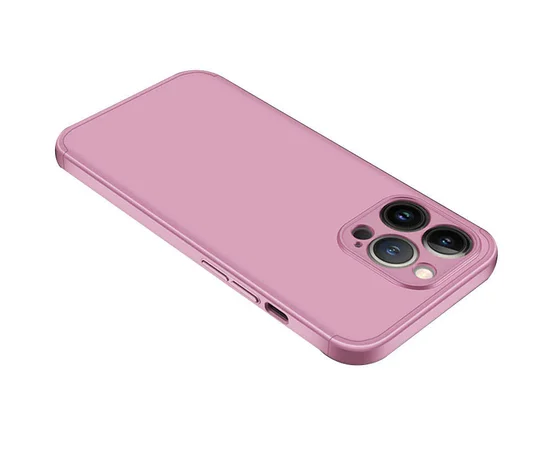 Пластиковая накладка GKK LikGus 360 градусов (opp) для Apple iPhone 13 Pro Max (6.7") Розовый / Rose gold