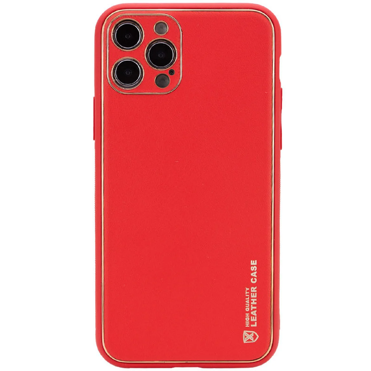 Кожаный чехол Xshield для Apple iPhone 13 Pro Max (6.7") Красный / Red