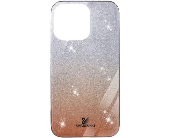 TPU+Glass чехол Swarovski для Apple iPhone 13 Pro Max (6.7") Оранжевый