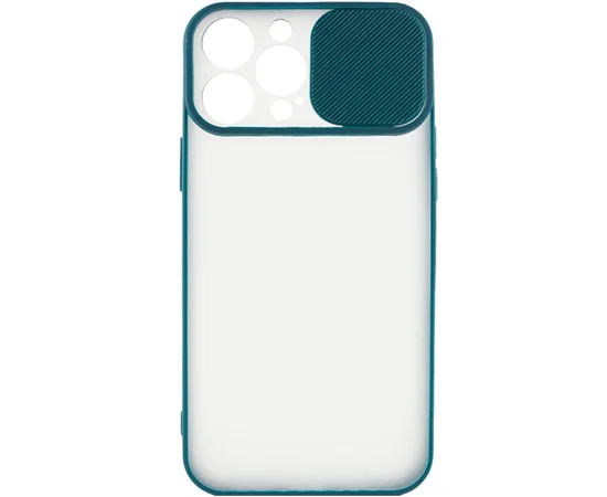 Чехол Camshield mate TPU со шторкой для камеры для Apple iPhone 13 Pro Max (6.7") Зеленый