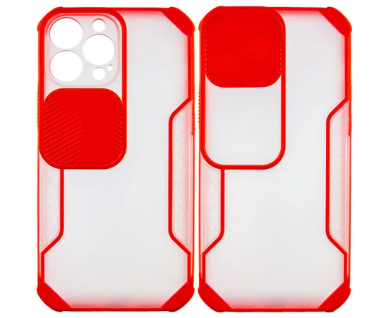 Чехол Camshield matte Ease TPU со шторкой для Apple iPhone 13 Pro Max (6.7") Красный