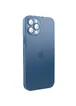 Чехол TPU+Glass Sapphire matte case для Apple iPhone 13 Pro Max (6.7") Navy Blue