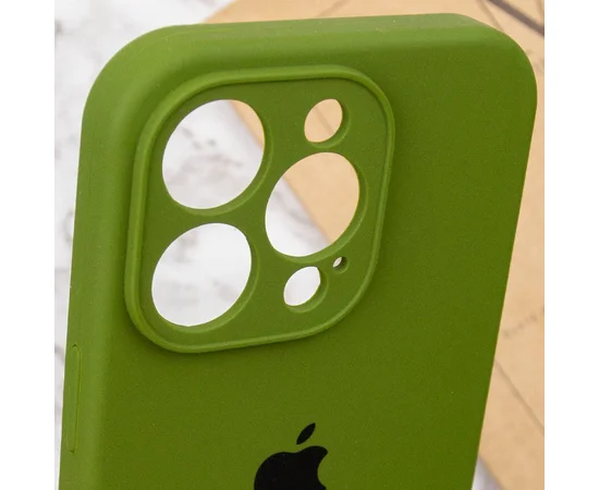 Чохол Silicone Case Full Camera Protective (AA) для Apple iPhone 13 Pro Max (6.7") Зелений / Dark Olive