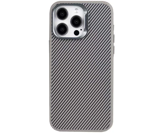 Чехол TPU+PC Carbon with MagSafe для Apple iPhone 13 Pro Max (6.7") Grey