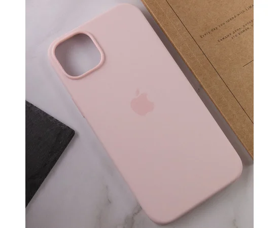 Чехол Silicone case (AAA) full with Magsafe для Apple iPhone 13 Pro Max (6.7") Розовый / Chalk Pink