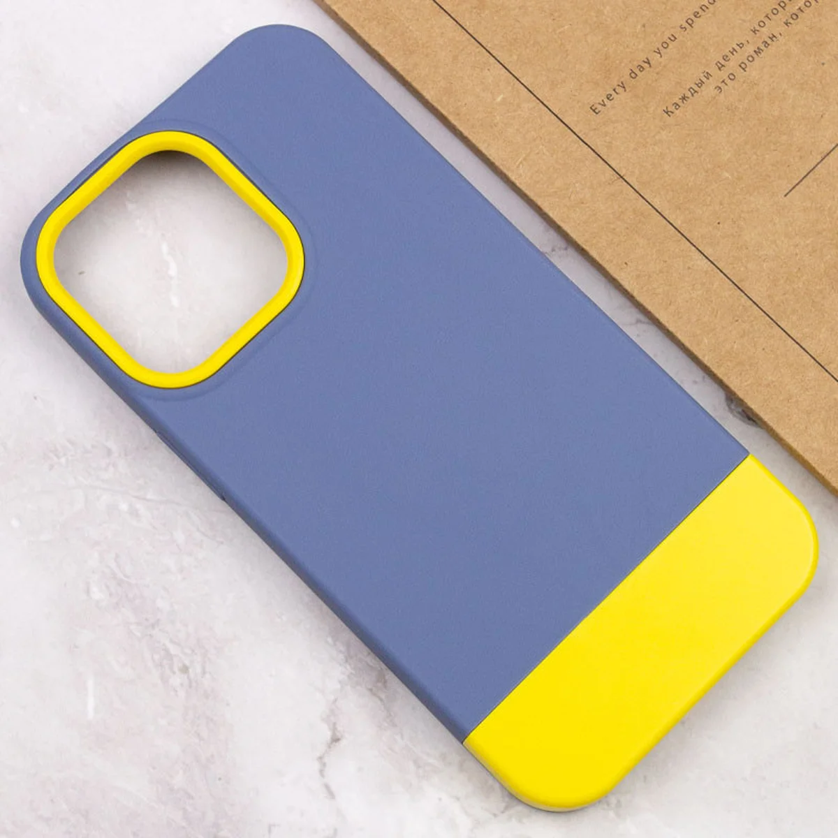 Чехол TPU+PC Bichromatic для Apple iPhone 13 Pro Max (6.7") Blue / Yellow
