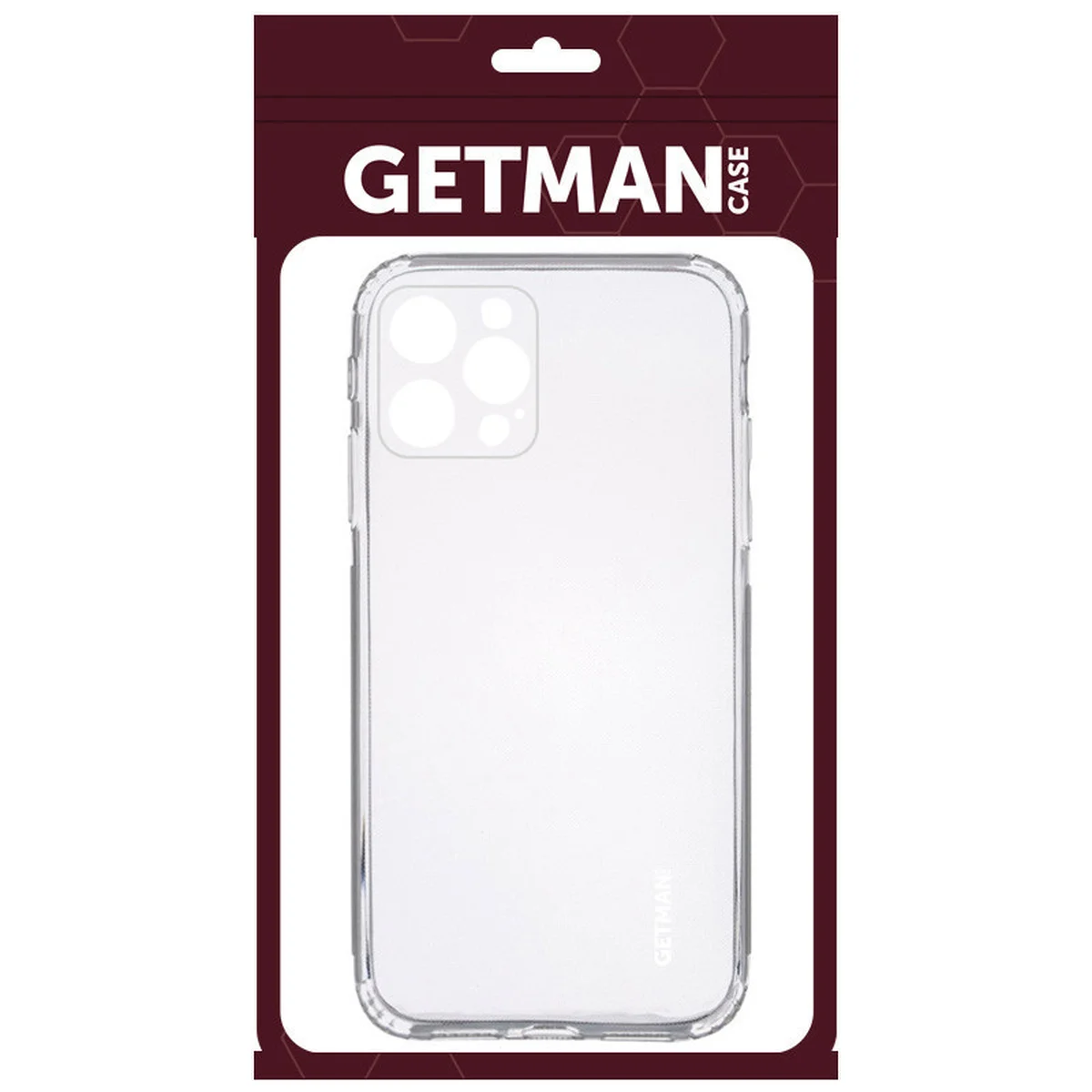 TPU чехол GETMAN Clear 1,0 mm для Apple iPhone 13 Pro Max (6.7") Бесцветный (прозрачный)