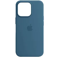 Чохол Silicone case (AAA) full with Magsafe and Animation для Apple iPhone 13 Pro Max (6.7") Синій / Blue Jay