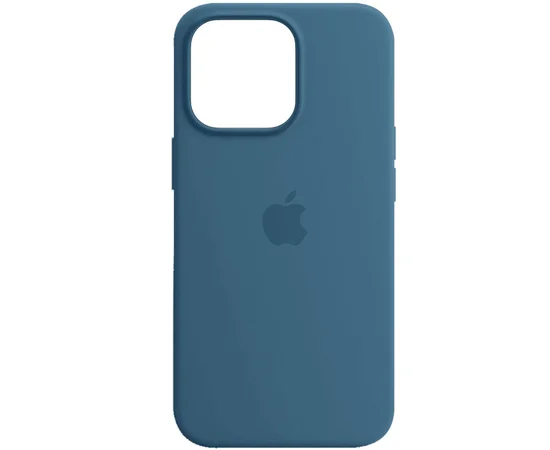 Чехол Silicone case (AAA) full with Magsafe and Animation для Apple iPhone 13 Pro Max (6.7") Синий / Blue Jay