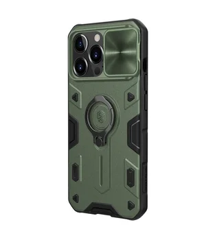 TPU+PC чохол Nillkin CamShield Armor no logo (шторка на камеру) для Apple iPhone 13 Pro Max (6.7") Зелений
