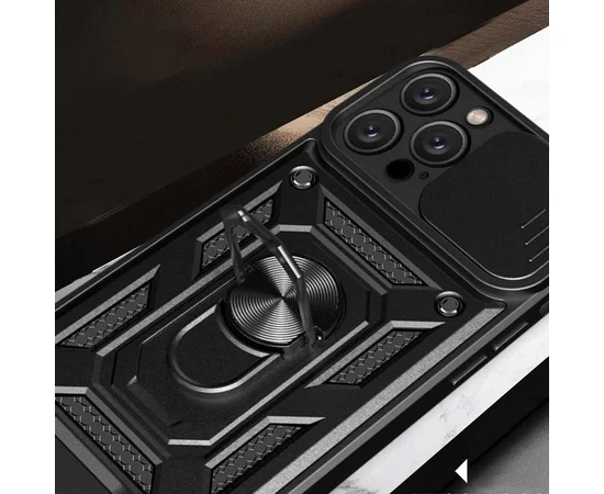 Ударопрочный чехол Camshield Serge Ring для Apple iPhone 13 Pro Max (6.7") Черный