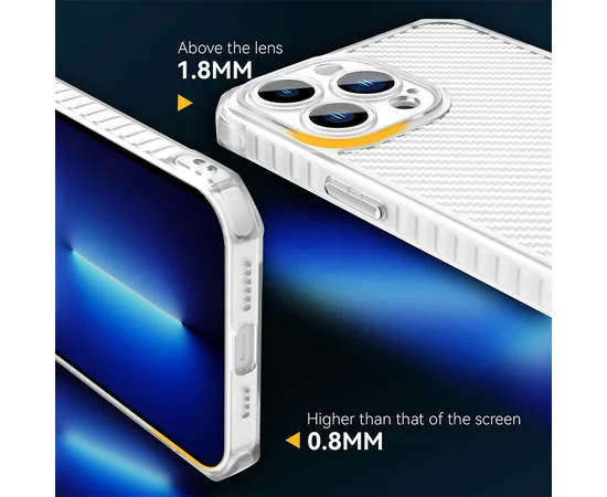 Чохол TPU Ease Carbon для Apple iPhone 13 Pro Max (6.7") Матовий / Прозорий