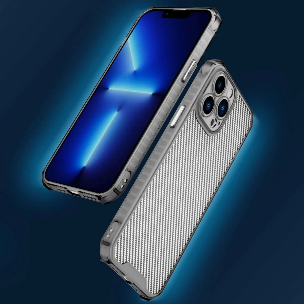 Чехол TPU Ease Carbon color series для Apple iPhone 13 Pro Max (6.7") Черный / Прозрачный