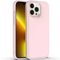 TPU чехол Bonbon Metal Style для Apple iPhone 13 Pro Max (6.7") Розовый / Light pink