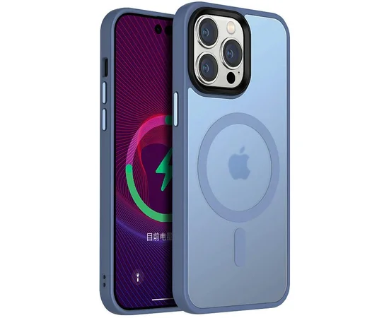 Чехол Ummi Colorful with MagSafe для Apple iPhone 13 Pro Max (6.7") Голубой / Sierra Blue