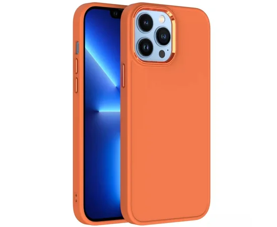 TPU чехол Bonbon Metal Style для Apple iPhone 13 Pro Max (6.7") Оранжевый / Papaya