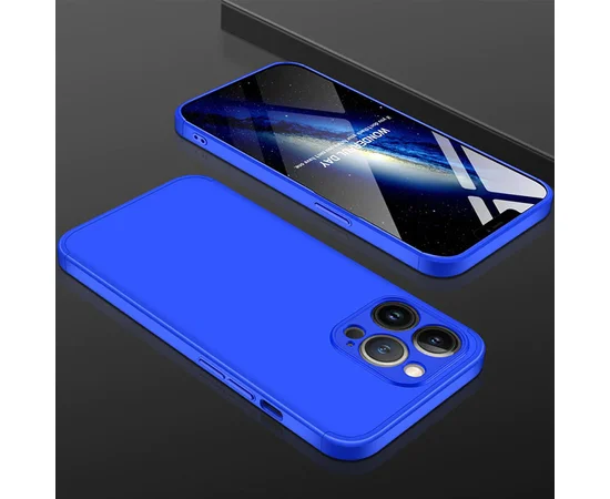 Пластиковая накладка GKK LikGus 360 градусов (opp) для Apple iPhone 13 Pro Max (6.7") Синий