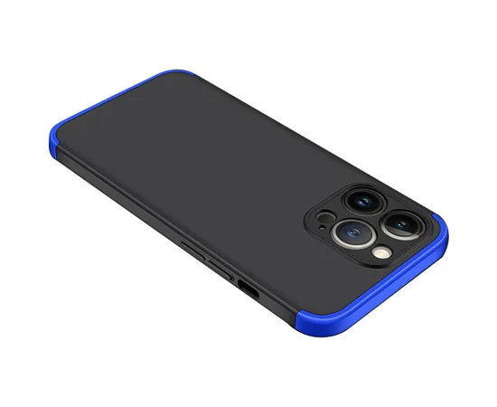 Пластиковая накладка GKK LikGus 360 градусов (opp) для Apple iPhone 13 Pro Max (6.7") Черный / Синий