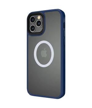 TPU+PC чехол Metal Buttons with MagSafe для Apple iPhone 13 Pro Max (6.7") Синий