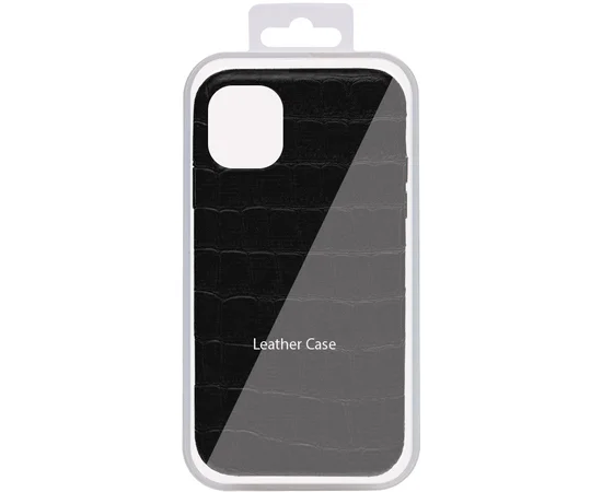 Кожаный чехол Croco Leather для Apple iPhone 13 Pro Max (6.7") Black