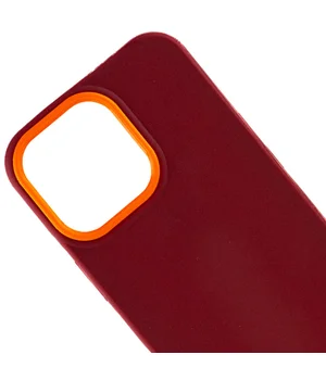 Чохол TPU+PC Bichromatic для Apple iPhone 13 Pro Max (6.7") Brown burgundy / Orange