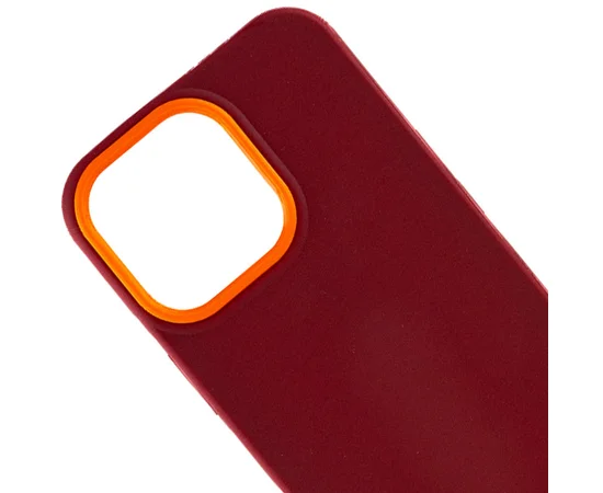 Чохол TPU+PC Bichromatic для Apple iPhone 13 Pro Max (6.7") Brown burgundy / Orange