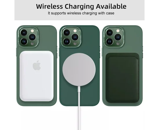 TPU чехол Bonbon Metal Style для Apple iPhone 13 Pro Max (6.7") Зеленый / Pine green