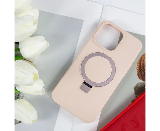 Чохол Silicone Case Full Protective NO LOGO with Ring для Apple iPhone 13 Pro Max (6.7") Pink