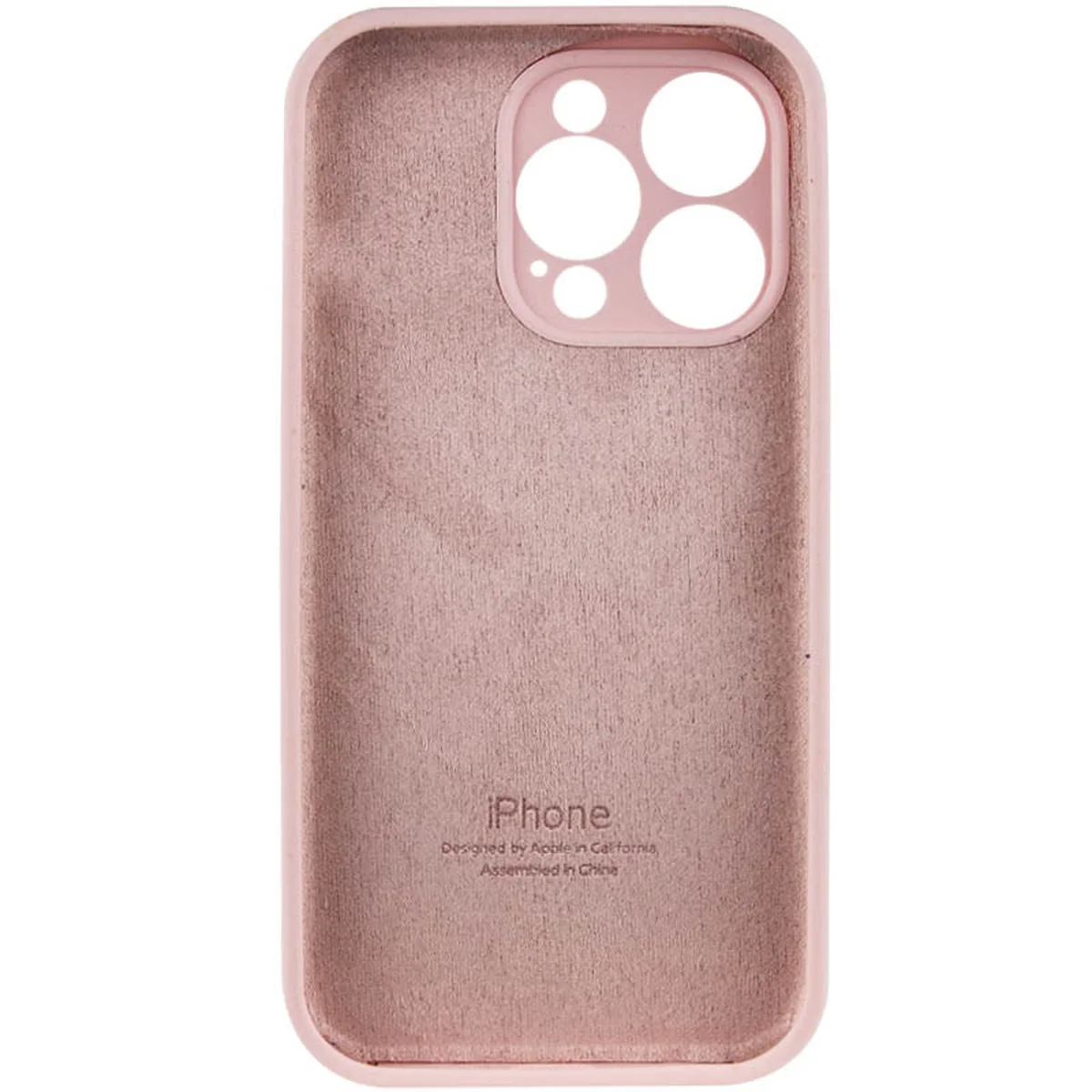 Чехол Silicone Case Full Camera Protective (AA) для Apple iPhone 13 Pro Max (6.7") Розовый / Chalk Pink