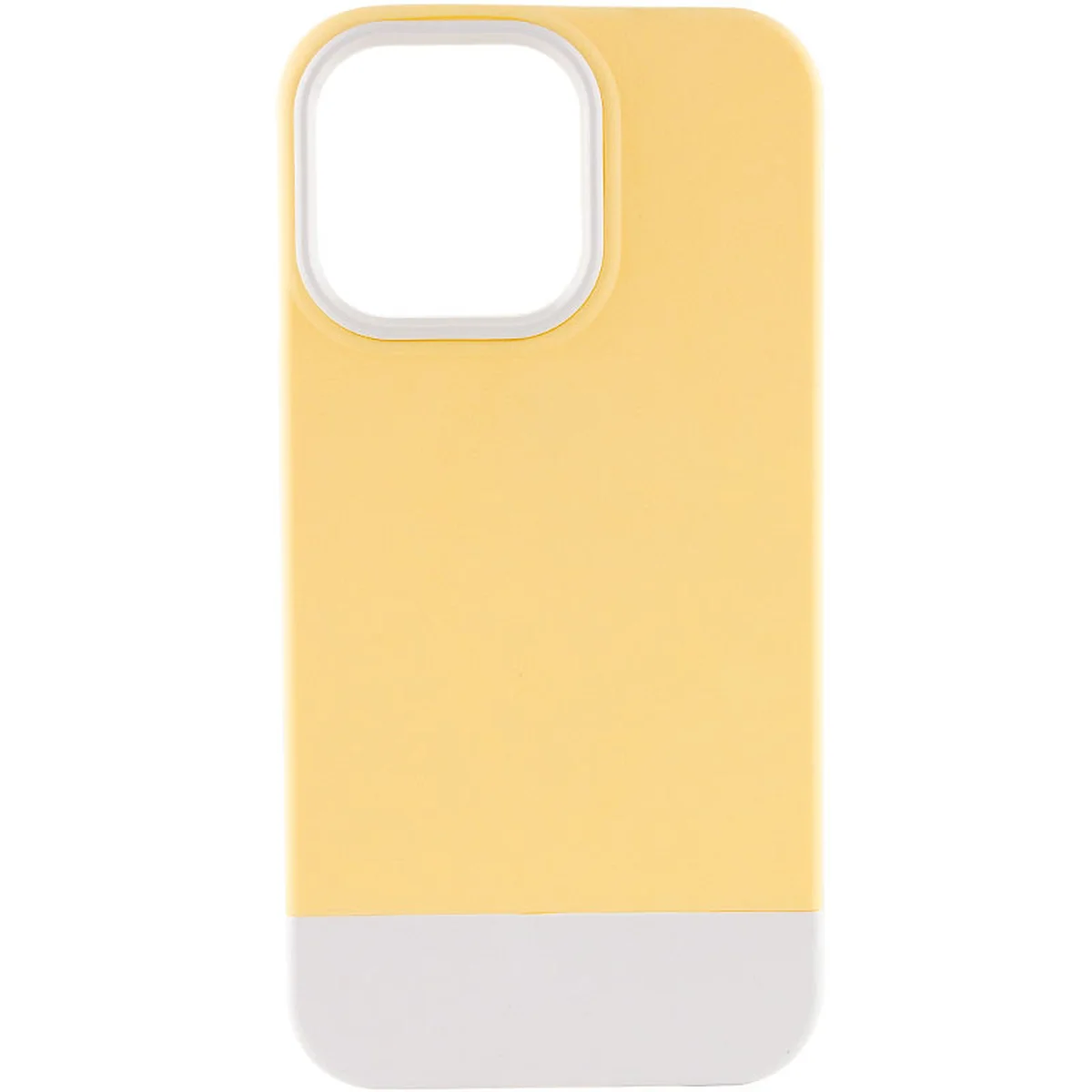 Чехол TPU+PC Bichromatic для Apple iPhone 13 Pro Max (6.7") Creamy-yellow / White
