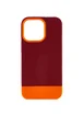 Чохол TPU+PC Bichromatic для Apple iPhone 13 Pro Max (6.7") Brown burgundy / Orange