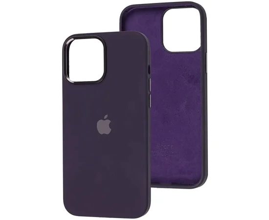 Чехол Silicone Case Metal Buttons (AA) для Apple iPhone 13 Pro Max (6.7") Фиолетовый / Elderberry
