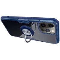 TPU+PC чехол Deen CrystalRing for Magnet (opp) для Apple iPhone 13 Pro Max (6.7") Бесцветный / Темно-синий