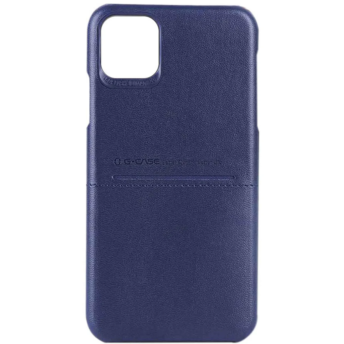 Кожаная накладка G-Case Cardcool Series для Apple iPhone 13 Pro Max (6.7") Синий