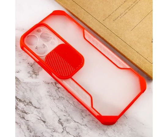 Чехол Camshield matte Ease TPU со шторкой для Apple iPhone 13 Pro Max (6.7") Красный