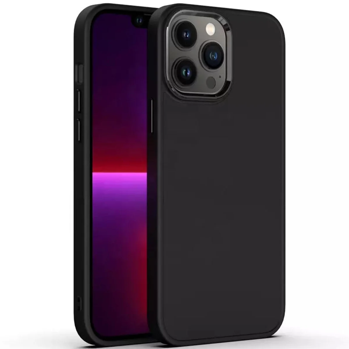 TPU чохол Bonbon Metal Style для Apple iPhone 13 Pro Max (6.7") Чорний / Black