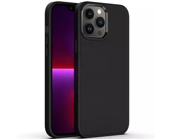 TPU чехол Bonbon Metal Style для Apple iPhone 13 Pro Max (6.7") Черный / Black