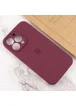 Чехол Silicone Case Full Camera Protective (AA) для Apple iPhone 13 Pro Max (6.7") Бордовый / Plum