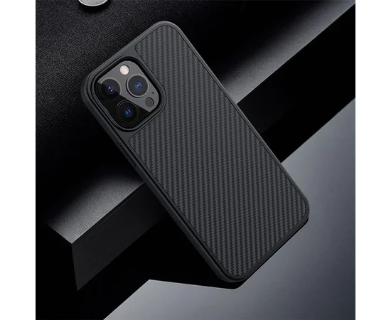 Карбоновая накладка Nillkin Synthetic Fiber series для Apple iPhone 13 Pro Max (6.7") Черный
