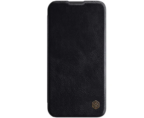 Кожаный чехол (книжка) Nillkin Qin Pro Camshield для Apple iPhone 13 Pro Max (6.7") Черный