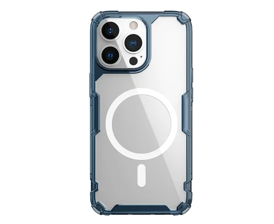 TPU чехол Nillkin Nature Pro Magnetic для Apple iPhone 13 Pro Max (6.7") Синий (прозрачный)