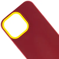 Чехол TPU+PC Bichromatic для Apple iPhone 13 Pro Max (6.7") Brown burgundy / Yellow