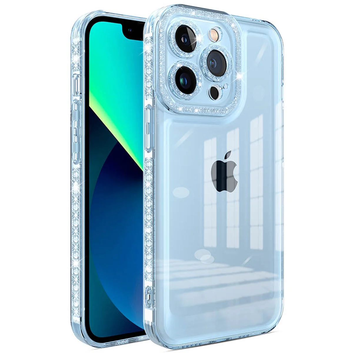 Чехол TPU Starfall Clear для Apple iPhone 13 Pro Max (6.7") Голубой