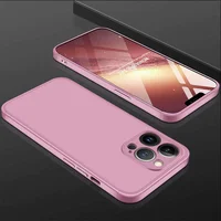 Пластиковая накладка GKK LikGus 360 градусов (opp) для Apple iPhone 13 Pro Max (6.7") Розовый / Rose gold