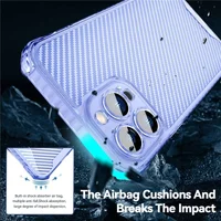 Чехол TPU Ease Carbon color series для Apple iPhone 13 Pro Max (6.7") Синий / Прозрачный